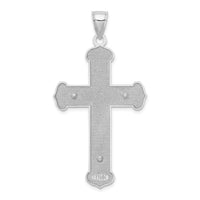 14K White Gold Crucifix Charm