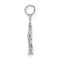 14k White Gold Angel Pendant