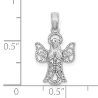 14k White Gold Angel Pendant