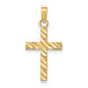 14k D/C Cross Pendant