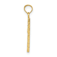 14k D/C Cross Pendant