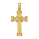 14K Polished Cross Charm