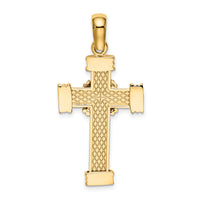 14K Polished Cross Charm