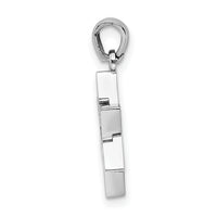 14K White Gold Star Of David Charm