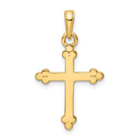 14K w/Rhodium D/C Cross Pendant