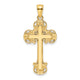 14K Polished Fancy Cross Pendant