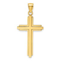14K Polished Cross Pendant