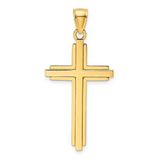 14K Polished Cross Pendant