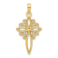 14K Polished Cross Pendant