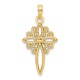 14K Polished Cross Pendant