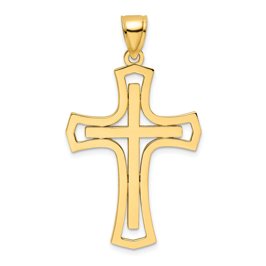 14k Polished Cross Pendant