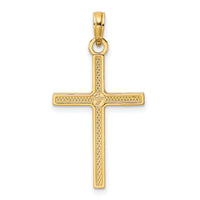 14k Beaded & Polished Fancy Cross Pendant
