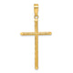 14K Polished & Textured Fancy Cross Pendant