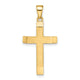 14k Satin/Polished Beveled Medium Latin Cross Pendant