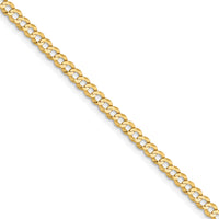 14k 3.1mm Lightweight Flat Cuban Chain (100 inch Spool)