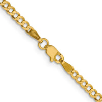14k 3.1mm Lightweight Flat Cuban Chain