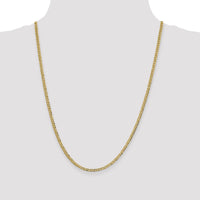 14k 3.1mm Lightweight Flat Cuban Chain