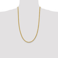 14k 3.7mm Lightweight Flat Cuban Chain