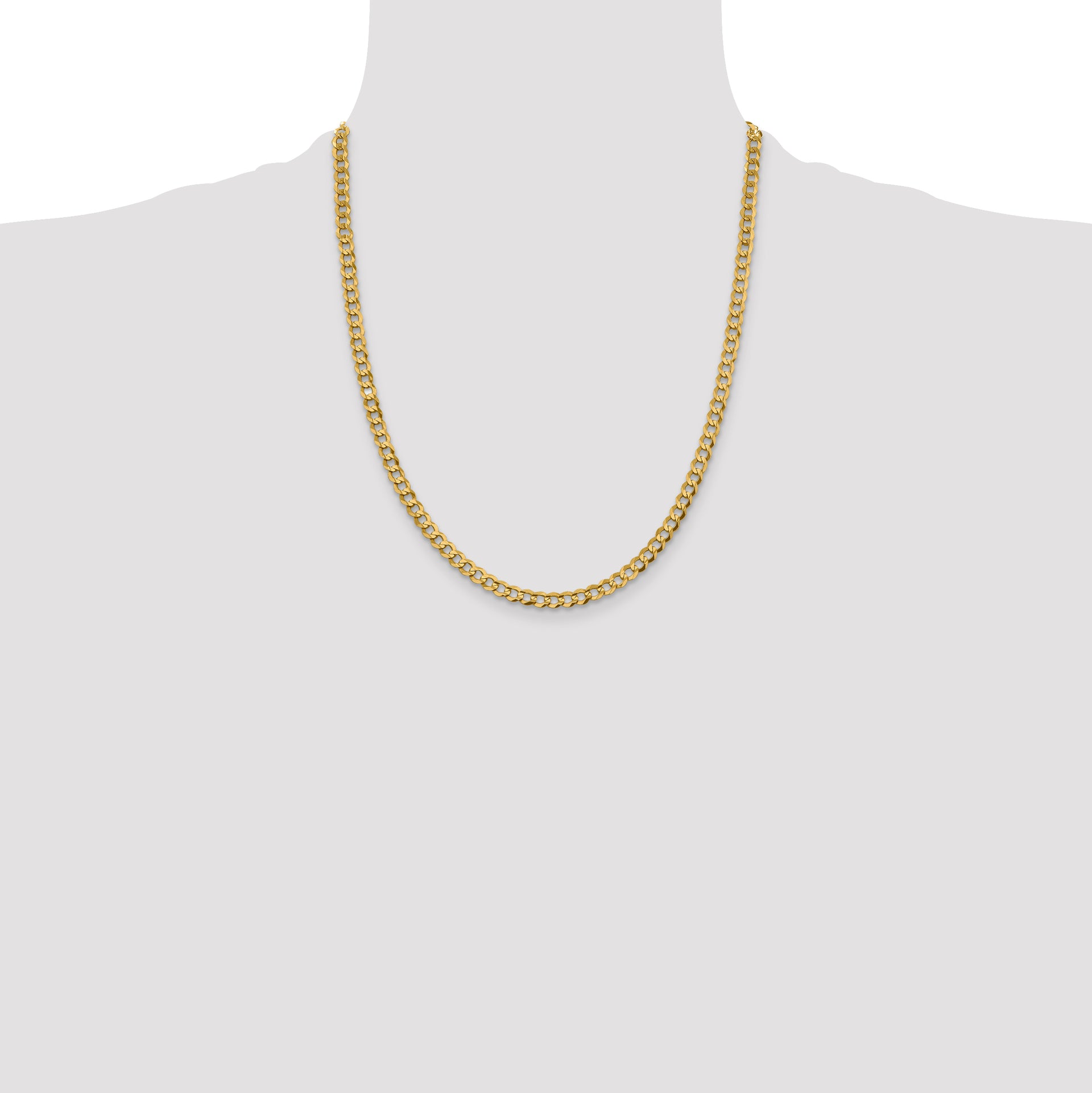 14k 4.7mm Lightweight Flat Cuban Chain