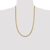 14k 4.7mm Lightweight Flat Cuban Chain