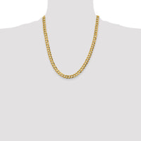 14k 7.2mm Lightweight Flat Cuban Chain