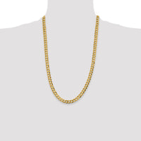 14k 7.2mm Lightweight Flat Cuban Chain