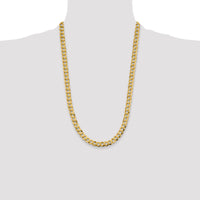 14k 8.3mm Lightweight Flat Cuban Chain