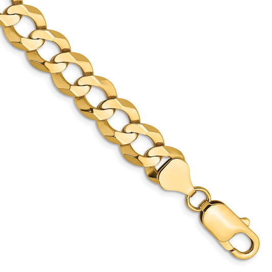 14k 8.3mm Lightweight Flat Cuban Chain