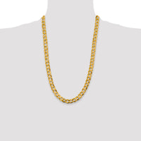 14k 9.4mm Lightweight Flat Cuban Chain