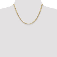 14k 3.8mm Open Concave Curb Chain