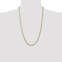 14k 3.8mm Open Concave Curb Chain
