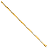 14k 3.8mm Open Concave Curb Chain