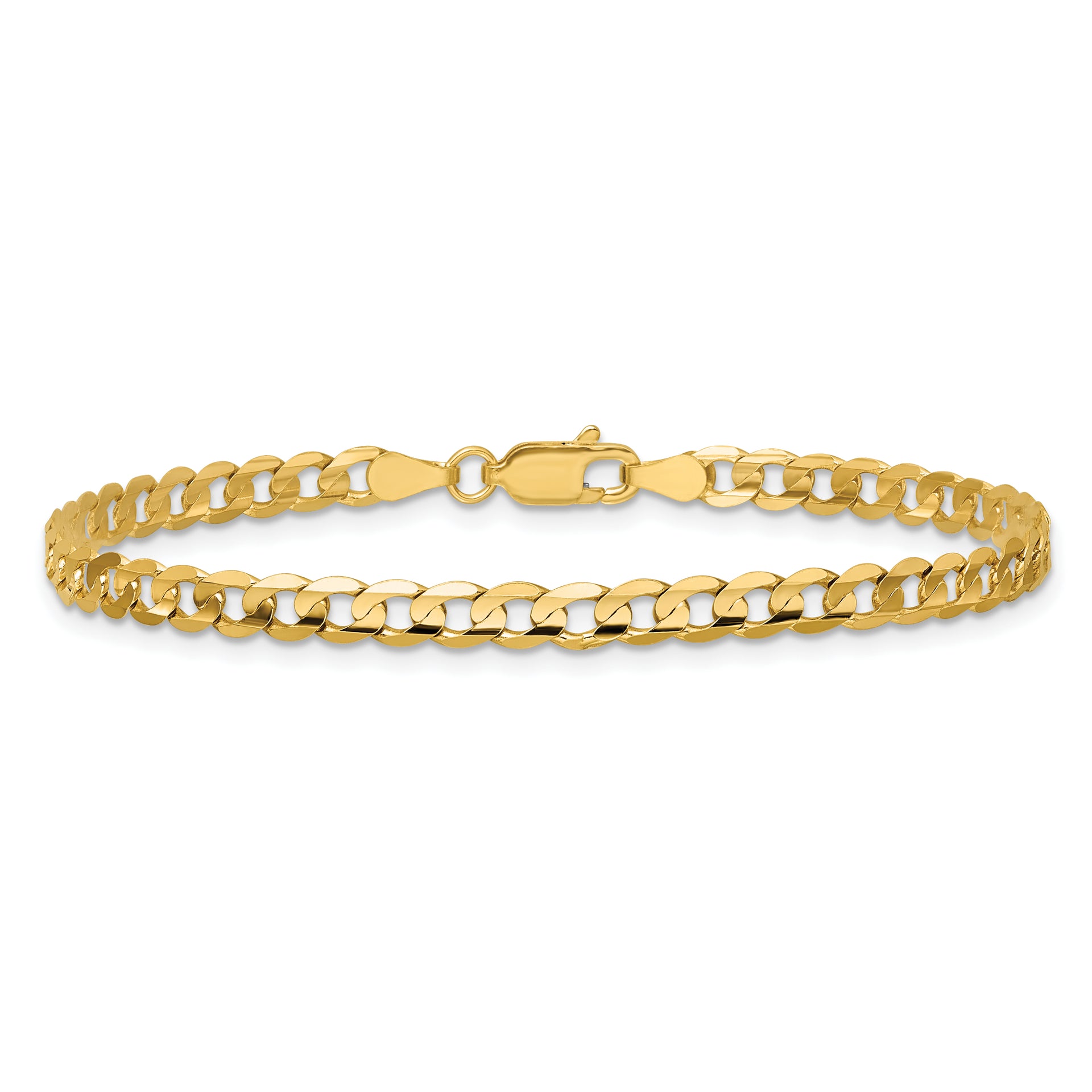 14k 3.8mm Open Concave Curb Chain