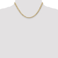 14k 4.5mm Open Concave Curb Chain