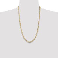 14k 4.5mm Open Concave Curb Chain