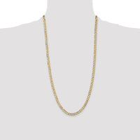 14k 4.5mm Open Concave Curb Chain