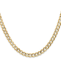 14k 5.25mm Open Concave Curb Chain