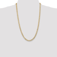 14k 5.25mm Open Concave Curb Chain