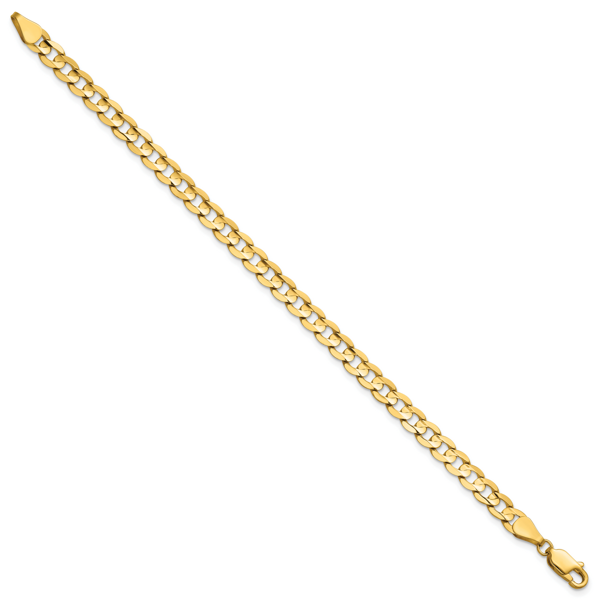 14k 5.25mm Open Concave Curb Chain