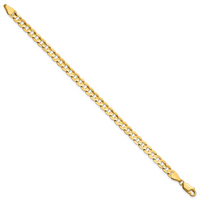 14k 5.25mm Open Concave Curb Chain