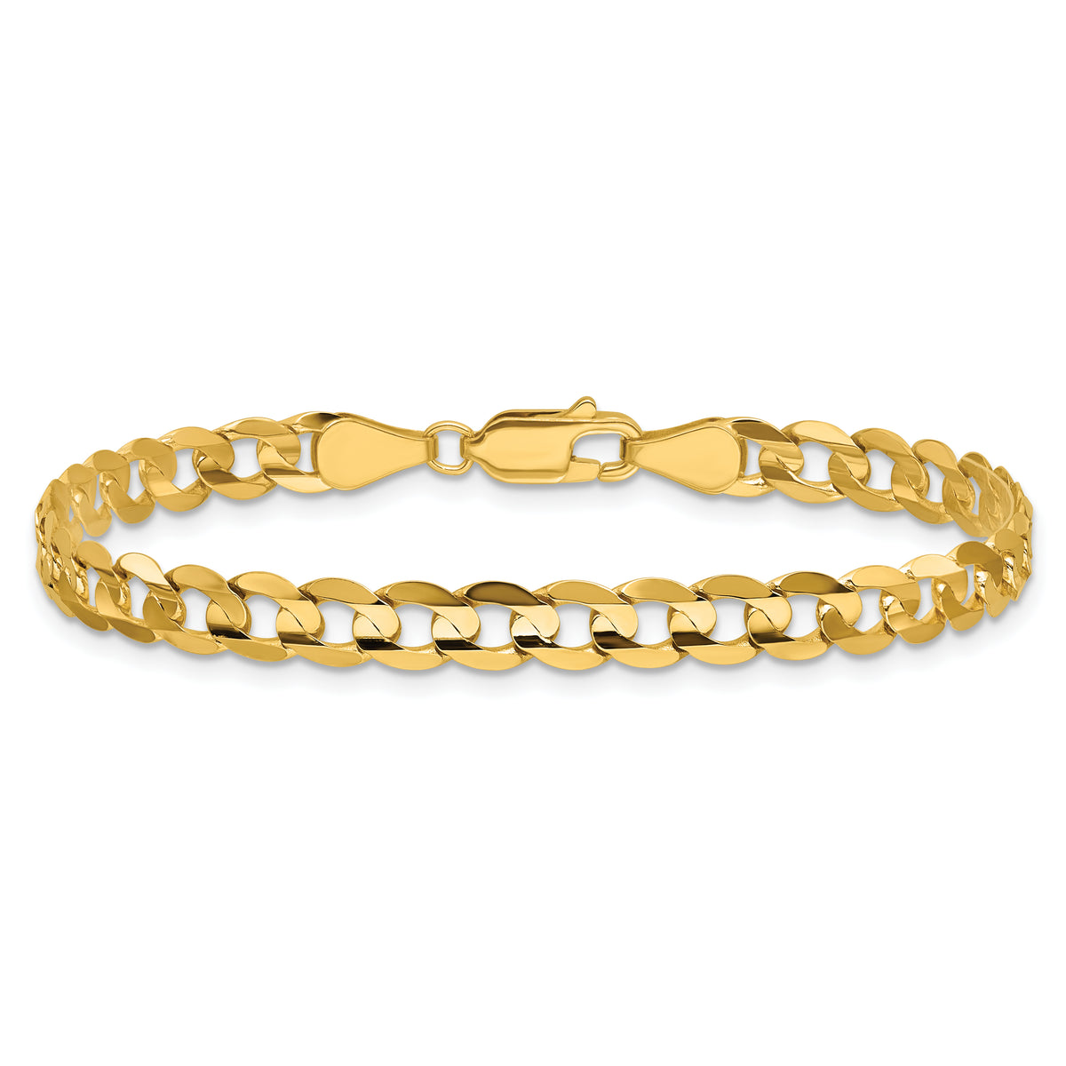 14k 5.25mm Open Concave Curb Chain