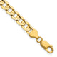 14k 6.75mm Open Concave Curb Chain