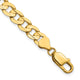 14k 7.5mm Open Concave Curb Chain
