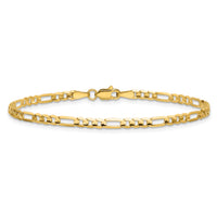 14k 3mm Concave Open Figaro Chain