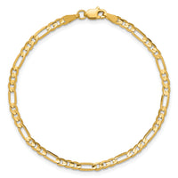 14k 3mm Concave Open Figaro Chain