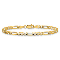 14k 4mm Concave Open Figaro Chain