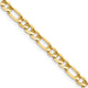 14k 4.5mm Concave Open Figaro Chain