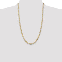 14k 4.5mm Concave Open Figaro Chain