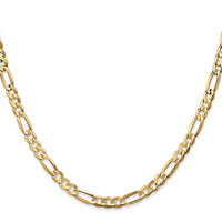 14k 4.5mm Concave Open Figaro Chain