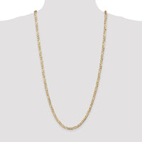 14k 4.5mm Concave Open Figaro Chain